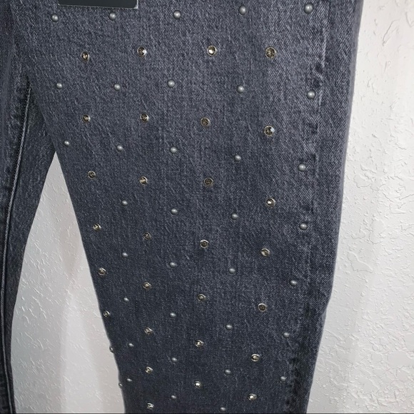 Levi’s 501 BNWT Stud Embellished Black Crop Jeans. - Picture 5 of 12